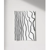Soyut Siyah-Beyaz Çizgisel Poster