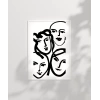 Soyut Yüz Çizimleri Minimalist Poster