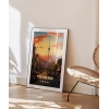 Tahran’ın Zarif Silüeti ve Dağ Manzarası Poster