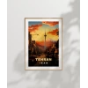 Tahran’ın Zarif Silüeti ve Dağ Manzarası Poster