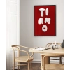 Ti Amo Kalp Detaylı Tipografik Poster
