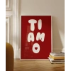 Ti Amo Kalp Detaylı Tipografik Poster