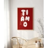 Ti Amo Kalp Detaylı Tipografik Poster