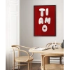 Ti Amo Kalp Detaylı Tipografik Poster
