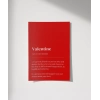 Valentine Tanımı Tipografik Poster