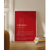 Valentine Tanımı Tipografik Poster