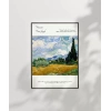 Vincent Van Gogh Buğday Tarlası ve Selviler (2) Poster