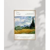 Vincent Van Gogh Buğday Tarlası ve Selviler (2) Poster