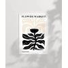 White Copenhagen Flower Poster