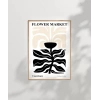 White Copenhagen Flower Poster