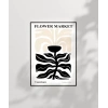 White Copenhagen Flower Poster