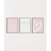 XoXo, I Love You, ve Kalp Tasarımlı Minimal Poster