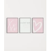 XoXo, I Love You, ve Kalp Tasarımlı Minimal Poster