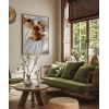 Yatak Üstünde Yatan Köpek Poster