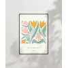 Yumuşak Renkler Zarif Çiçekler Poster