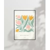 Yumuşak Renkler Zarif Çiçekler Poster
