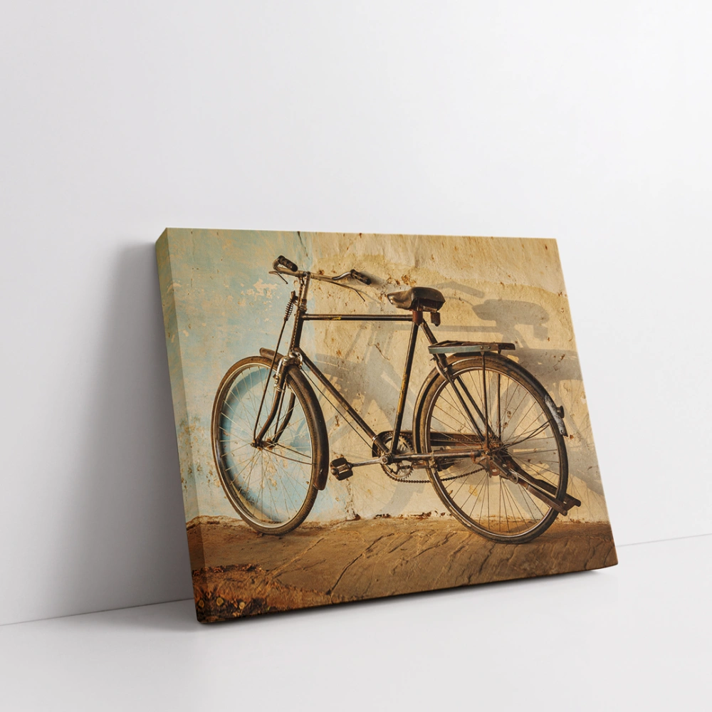 Vintage Bisiklet Yatay Kanvas Tablo