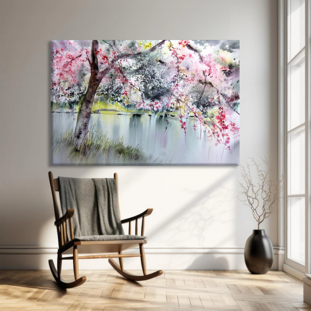 Renk Cümbüşü Çiçek Tarlası Kanvas Tablo