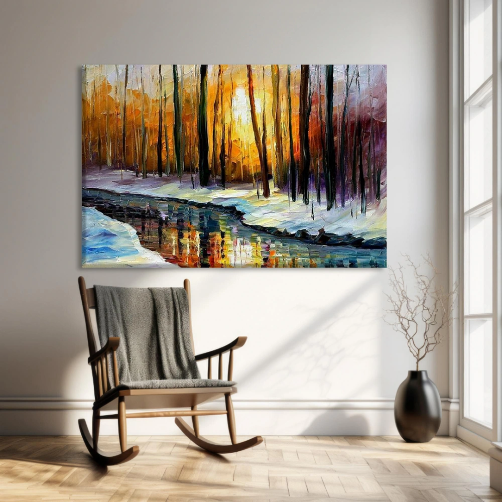 Sonbaharın Renk Akışı Kanvas Tablo