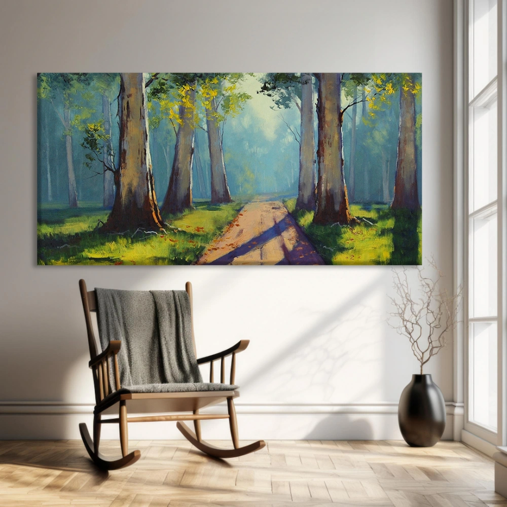 Işık ve Orman Kanvas Tablo