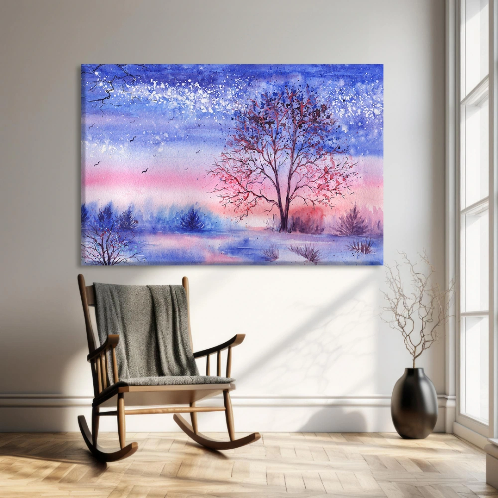 Kış Ağacı Kanvas Tablo