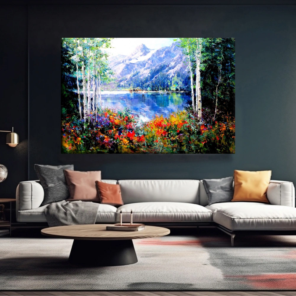Dağ Yanı Bahçesi Kanvas Tablo
