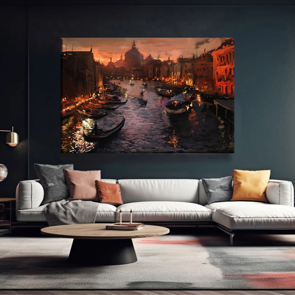 Gondolların Dansı Kanvas Tablo