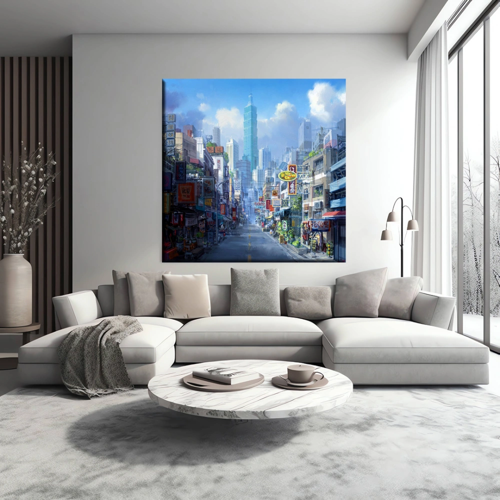 Canlı Caddeler Kanvas Tablo