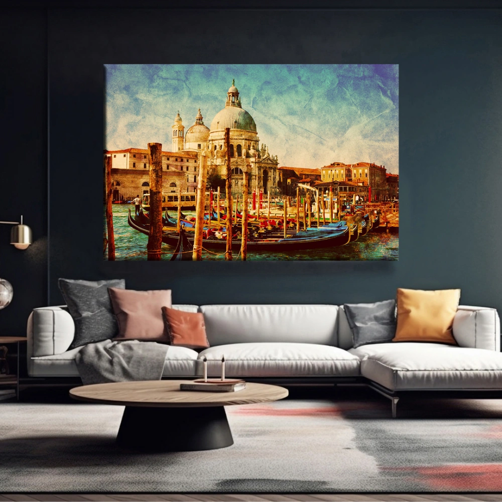 Venedik Günbatımı Kanvas Tablo