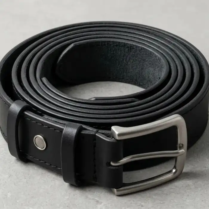 Deri Kemer Siyah Dikişli