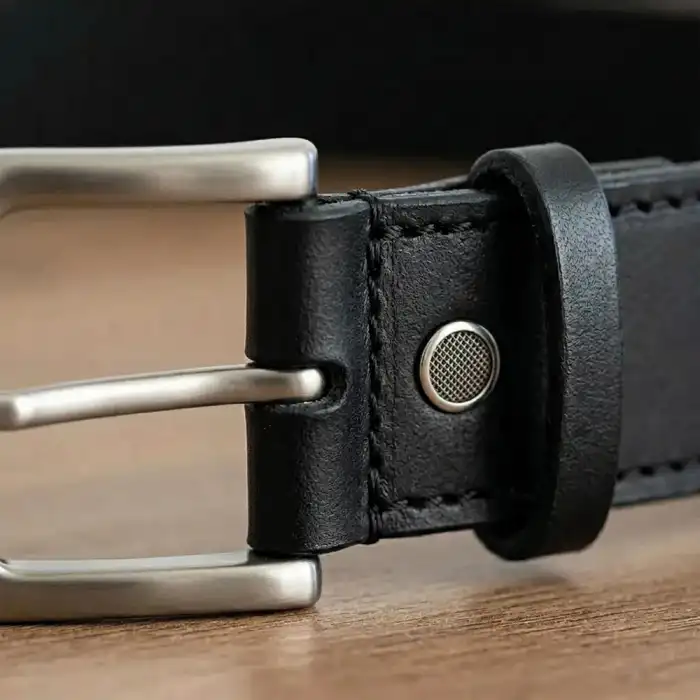 Deri Kemer Siyah Dikişli