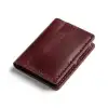 Minimal Hakiki Deri Kartlık Cüzdan Bordo