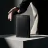 Minimal Hakiki Deri Kartlık Cüzdan Siyah