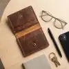 Minimal Hakiki Deri Kartlık Cüzdan Taba