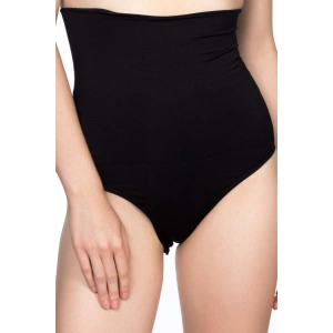 Siyah Double Yüksek Bel Çıtçıtlı Slip Korse