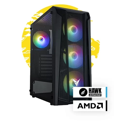 Yellow Moon/Hawk Chair Fab Oyuncu Koltuğu HEDİYELİ!/Amd Ryzen 5 7500F/Inno3d GeForce RTX 4070 Super Twin 12GB/16GB DDR5/512GB NVME M.2 SSD