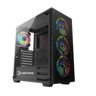 GamePower Horizon Gaming MESH Panel 550W 80+ Bronze Dahili PSU 4*120mm RGB Fan RGB Kontrolcü ve Uzaktan Kumanda