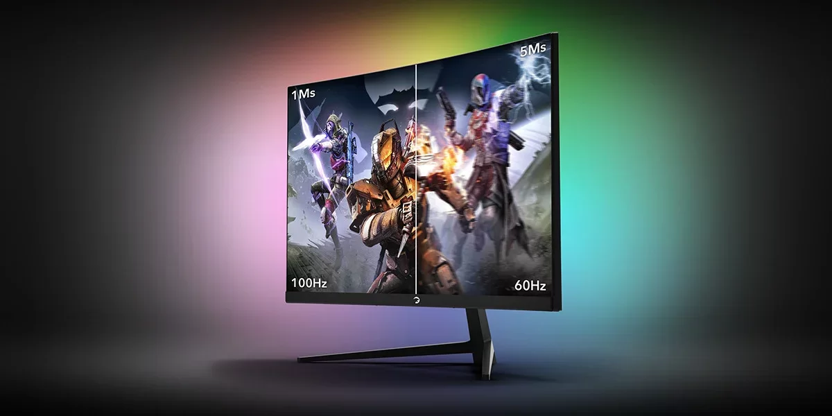 GamePower Vivid F10 24″ Curved RGB 100Hz 1ms FHD Va Panel 2x2W Speaker Gaming Monitör (Sıfır Ölü Piksel Garantili)