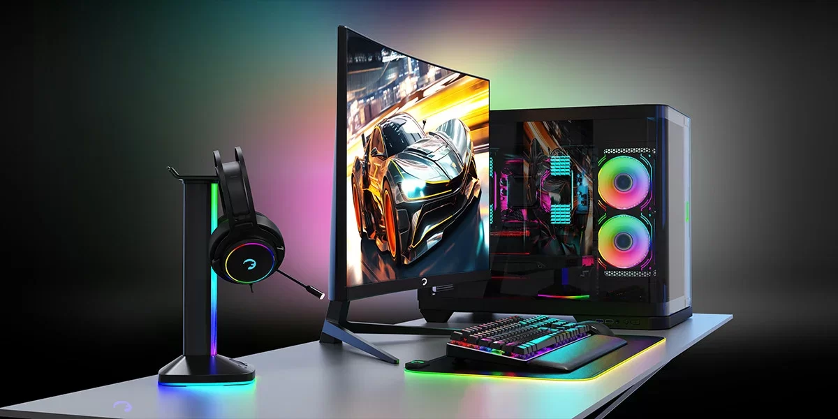 GamePower Vivid F10 24″ Curved RGB 100Hz 1ms FHD Va Panel 2x2W Speaker Gaming Monitör (Sıfır Ölü Piksel Garantili)