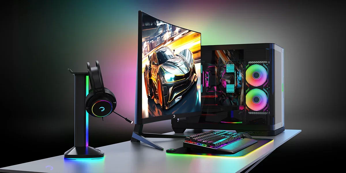 GamePower Vivid T40 24″ Curved RGB 180Hz 0.5ms FHD Va Panel 2x2W Speaker Gaming Monitör (Sıfır Ölü Piksel Garantili)