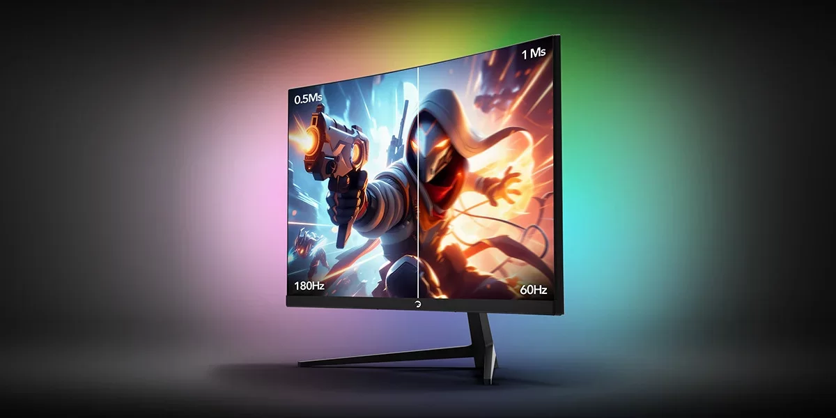 GamePower Vivid T40 24″ Curved RGB 180Hz 0.5ms FHD Va Panel 2x2W Speaker Gaming Monitör (Sıfır Ölü Piksel Garantili)