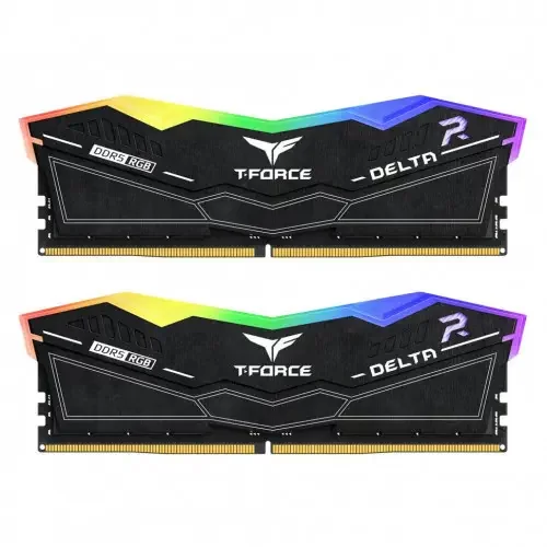 Team T-Force Delta RGB 32GB (2x16GB) 8000MHz DDR5 Siyah Gaming Ram (FF3D532G8000HC38DDC01)