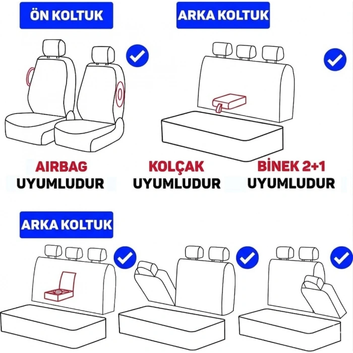 STANDART ORTA KISIMLAR - KETEN - 4+1 ARAÇLAR İÇİN UYUMLU