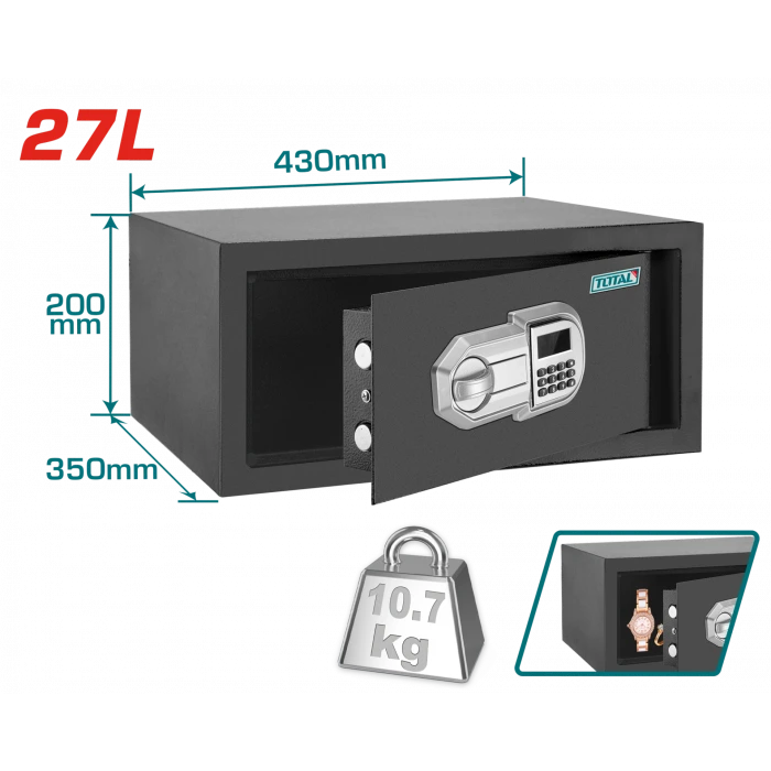 ELEKTRONİK ŞİFRELİ PARA KASASI 27L
