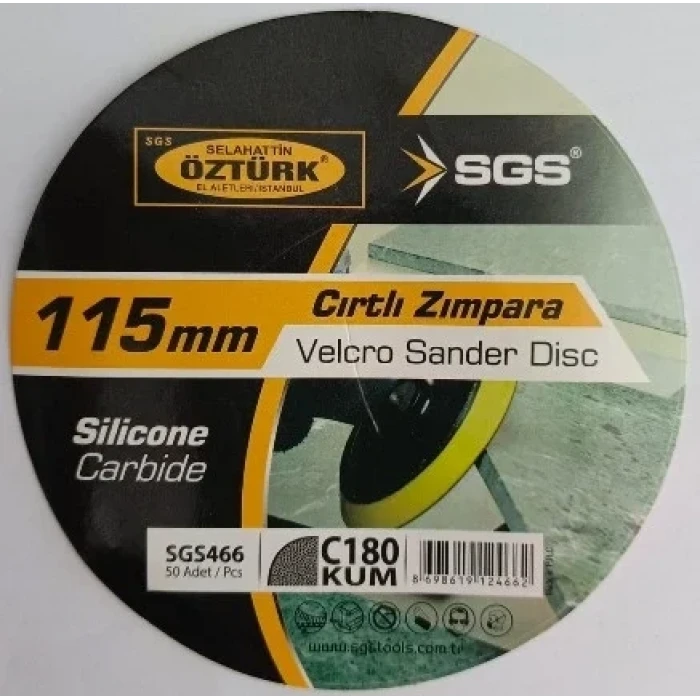 SGS CIRTLI ZIMPARA 115MM SC 180 KUM SGS466 -10 ADET