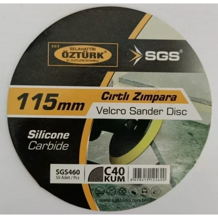 SGS CIRTLI ZIMPARA 115MM SC 40 KUM SGS460 -10 ADET