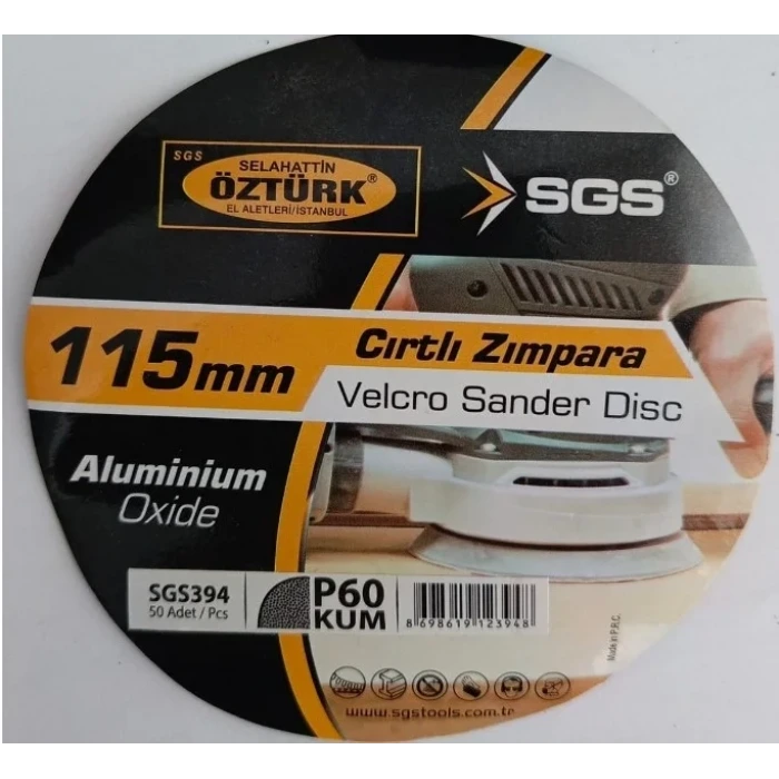 SGS CIRTLI ZIMPARA AO 115MM 60 KUM SGS394 - 10 ADET