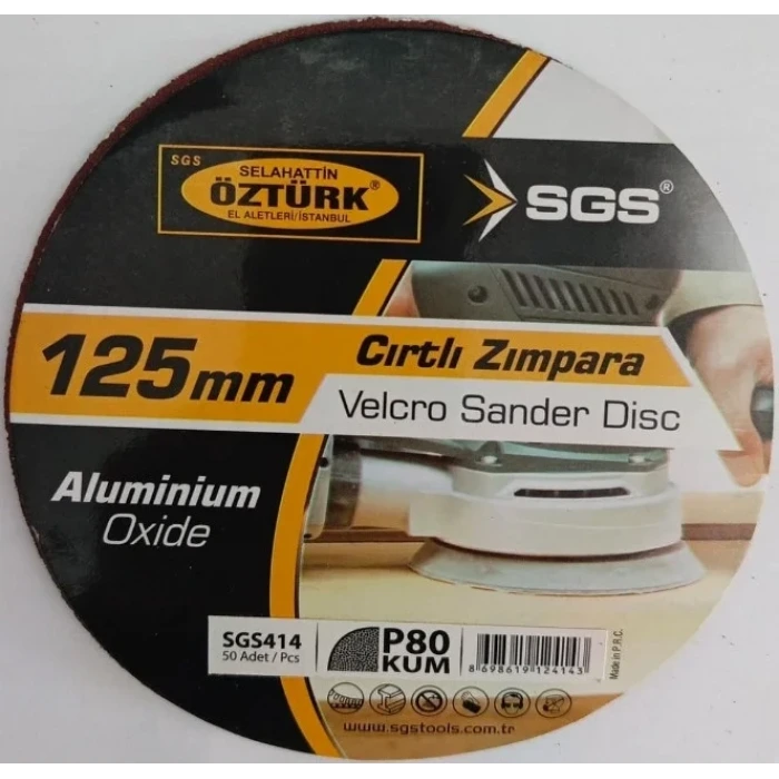 SGS CIRTLI ZIMPARA AO 125MM 80KUM SGS414 - 5 ADET
