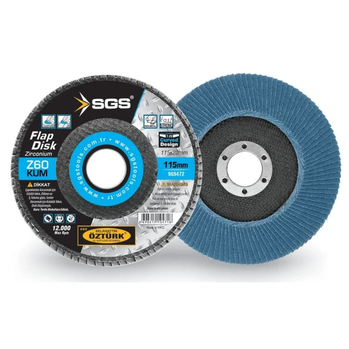 SGS FLAP DİSK 115MM 60KUM (Zirconium)