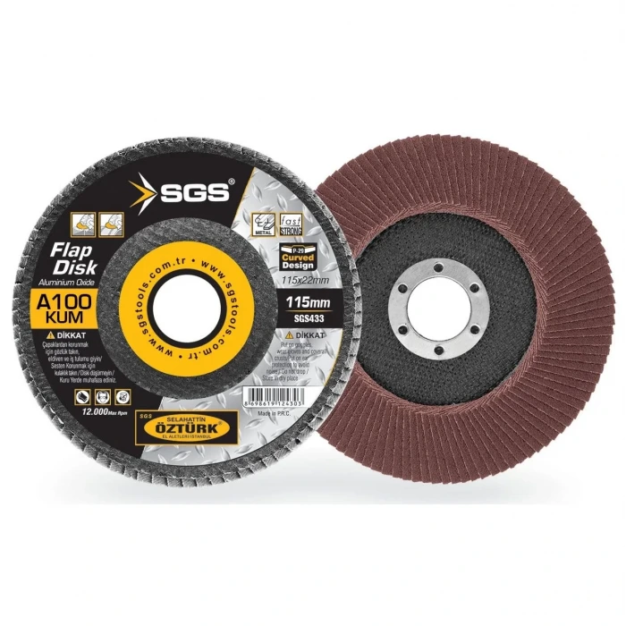 SGS FLAP DİSK 115MM AO 100KUM